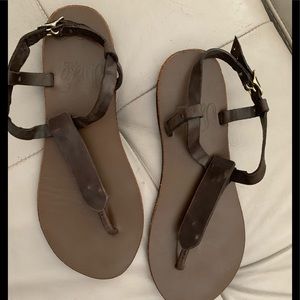 Sseko dark brown sandals